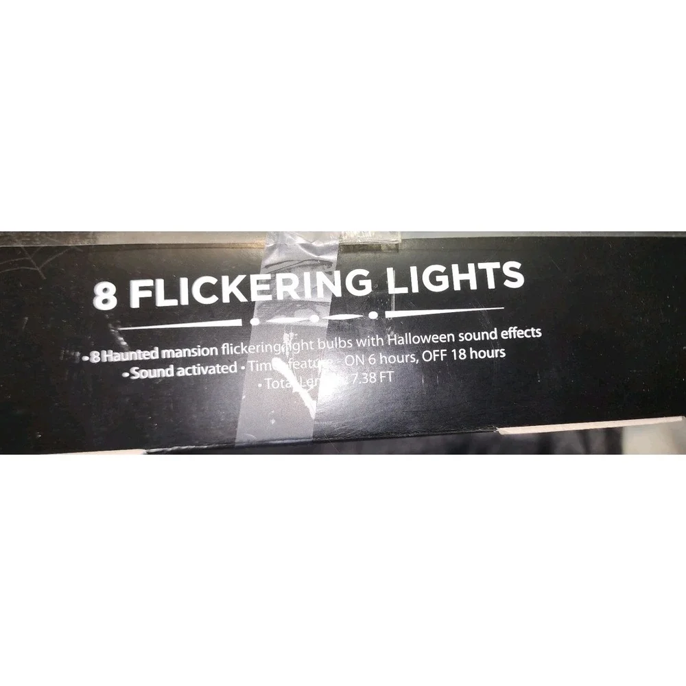 Lot of 8 flickering Black Gray Halloween light Sound Effects Spooky Mansion Time